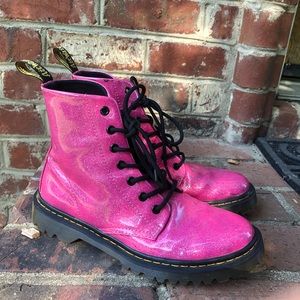 Pink sparkly dr. martins